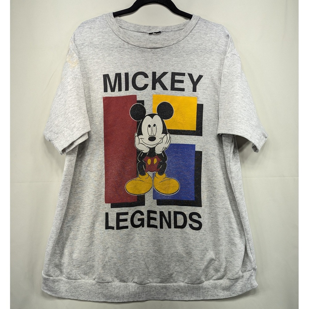 Mickey Mouse Legends Sweatshirt‎ Colorful Disney Cartoon Graphic Top XL
